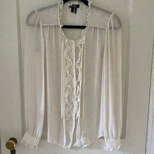 Silk ruffle blouse by PAIGE size S